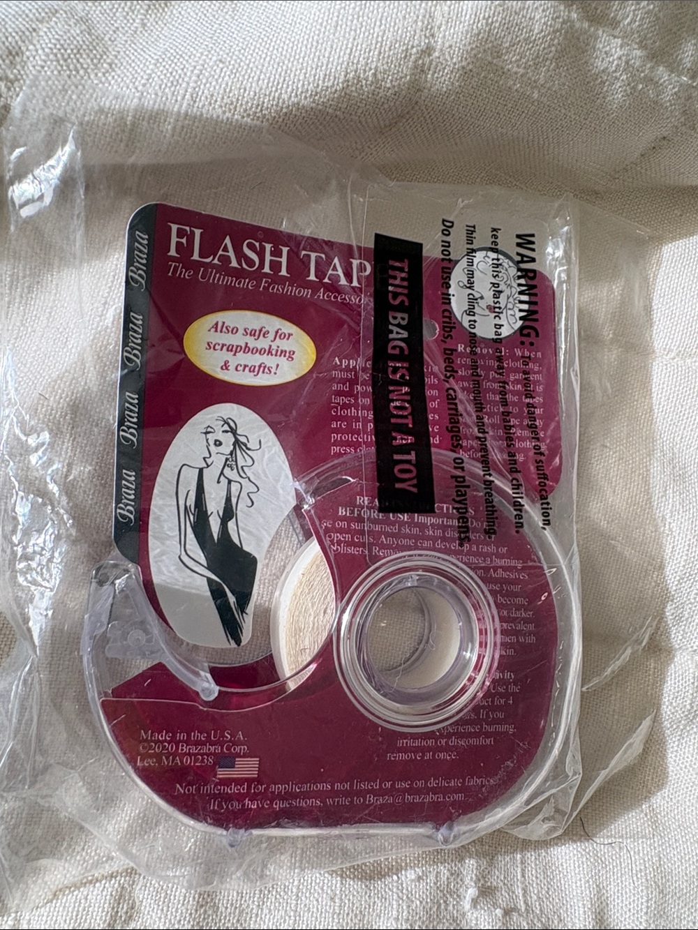 Flash Tape Double-Sided Fashion Tape — White by Braza